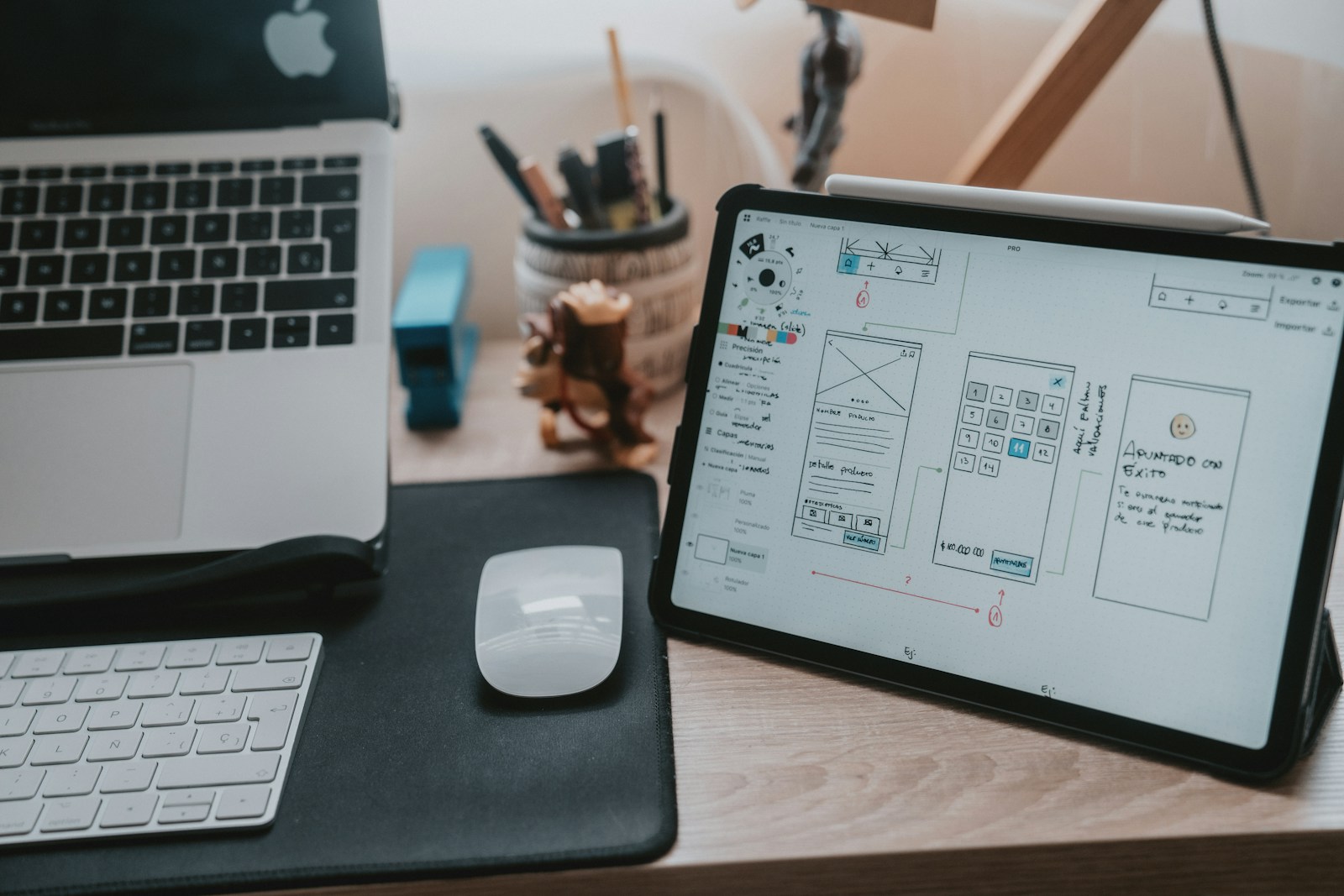 UX/UI Design on a Macbook Pro